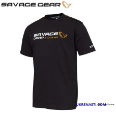 Футболка Savage Gear Signature Logo T-Shirt размер L чёрная